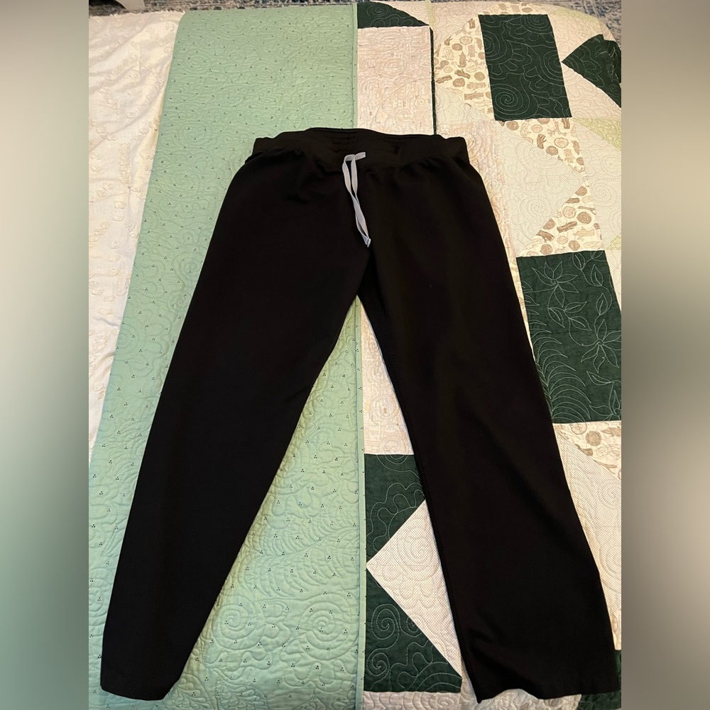 Figs Black Straight Leg Pants